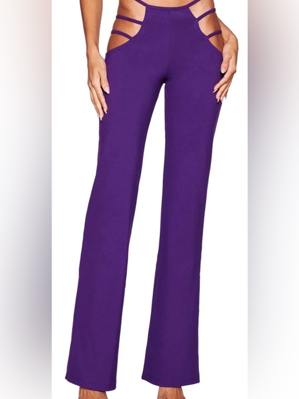 I am gia purple “lucid pants” flare bottoms